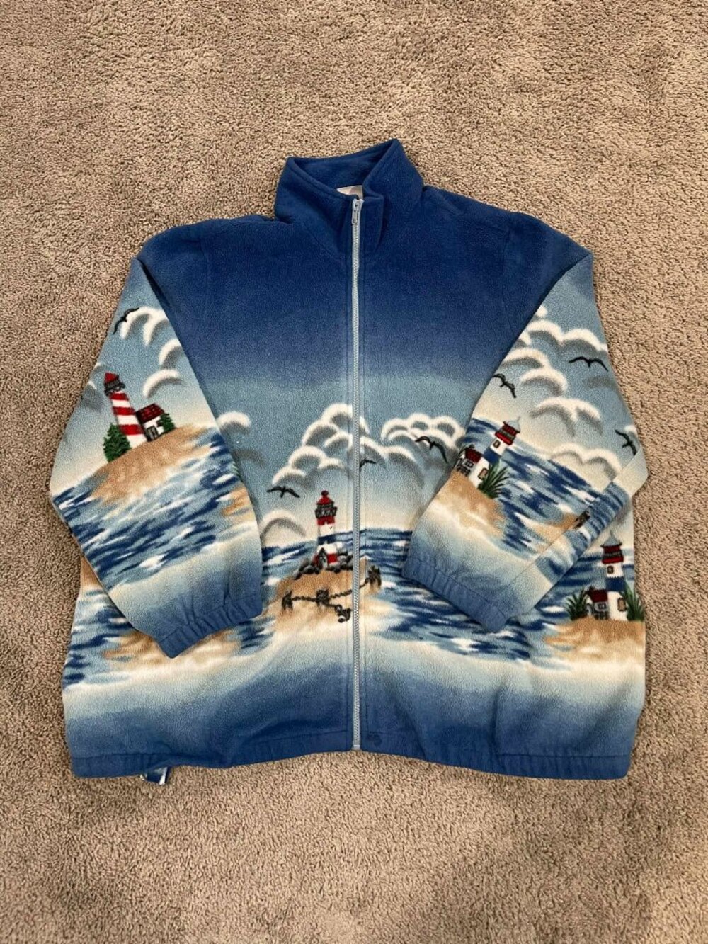 Vintage Blair Women's Lighthouse Beach Scene Size XXL READ